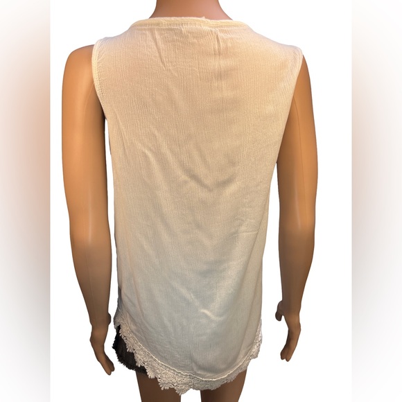 Knox Rose Ivory Lace Tank Top XS - Picture 3 of 5